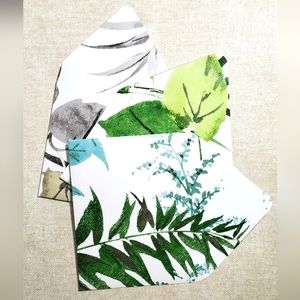 😀 HAND CRAFTED Set of 3 wallpaper envelopes greenery scenes